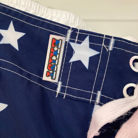 EXIST Patriotic American Flag Swim Trunks/Board Shorts Mesh Lined Men XL July - Picture 5 of 13